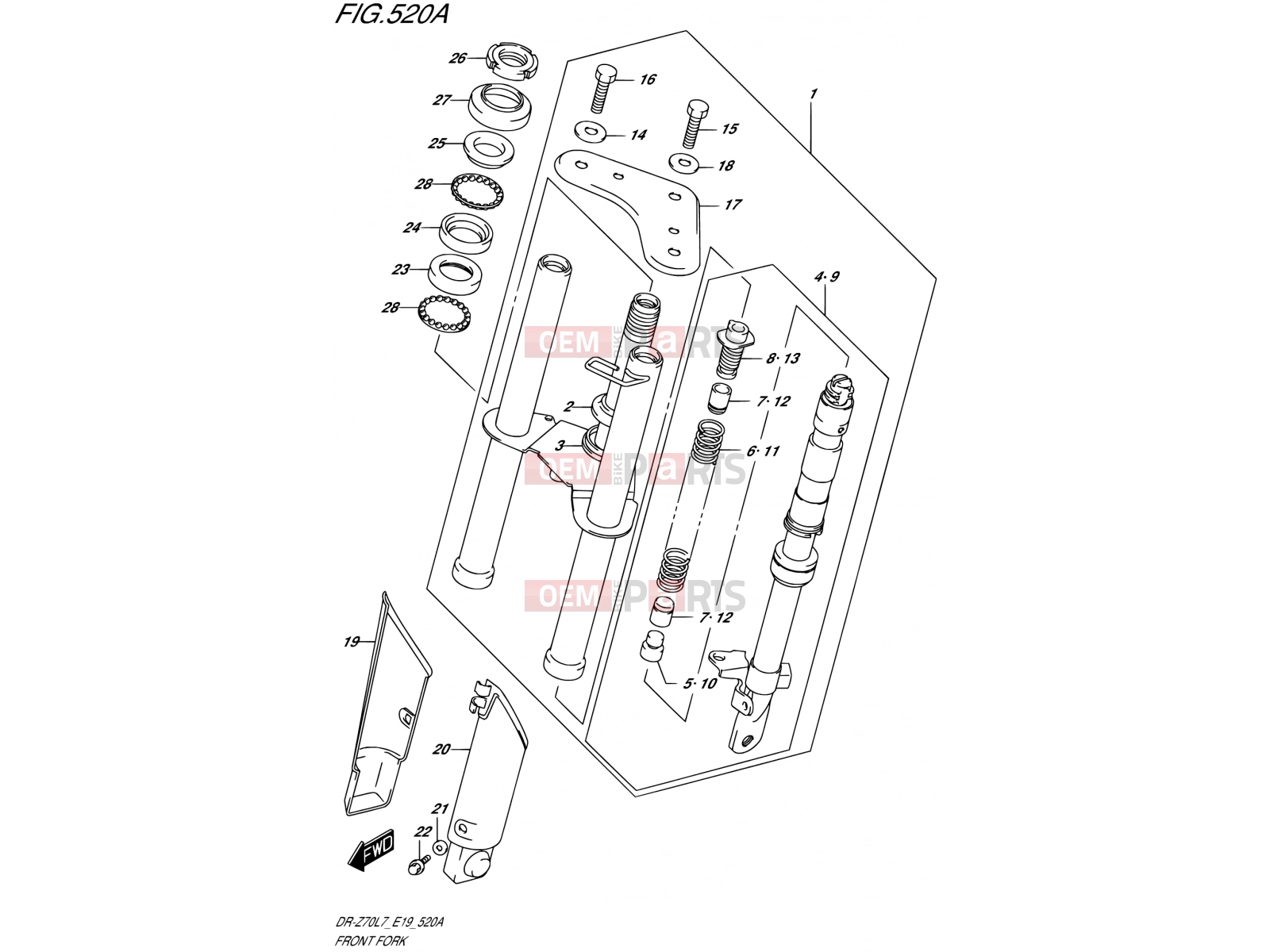 Suzuki DR-Z70 L7 (2017) (E19) model > oem-bike-parts.com