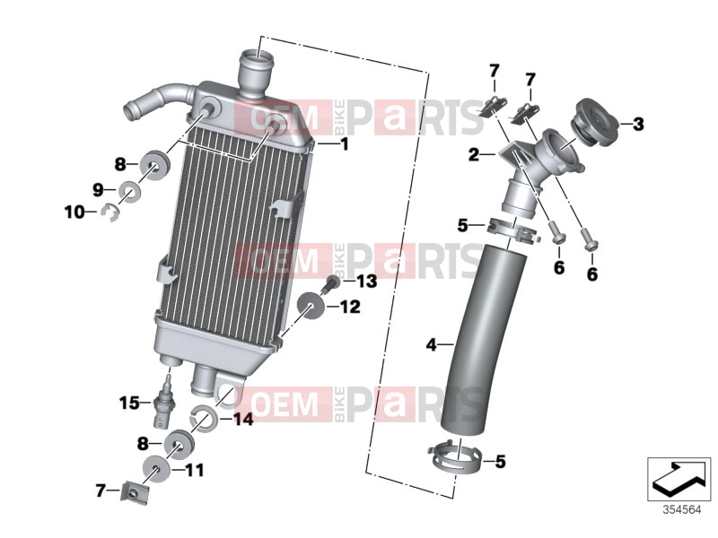 BMW Motorrad BMW 2013 C-Models C evolution (0C03) Radiator