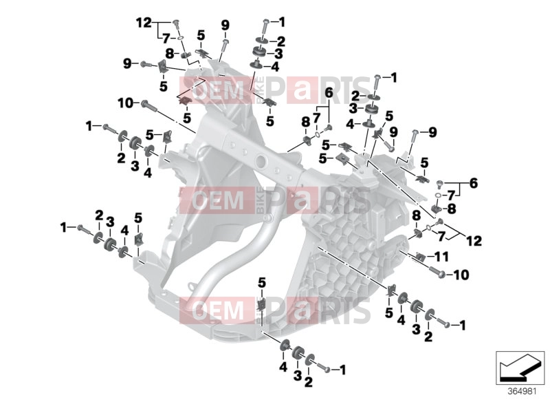 BMW Motorrad BMW 2014 C-Models C evolution (0C03) Front carrier on left / right