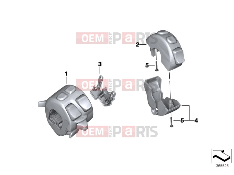 BMW Motorrad BMW 2015 C-Models C evolution (0C03) 61_3801 | Multifunction switch, handlebar, LIN bus