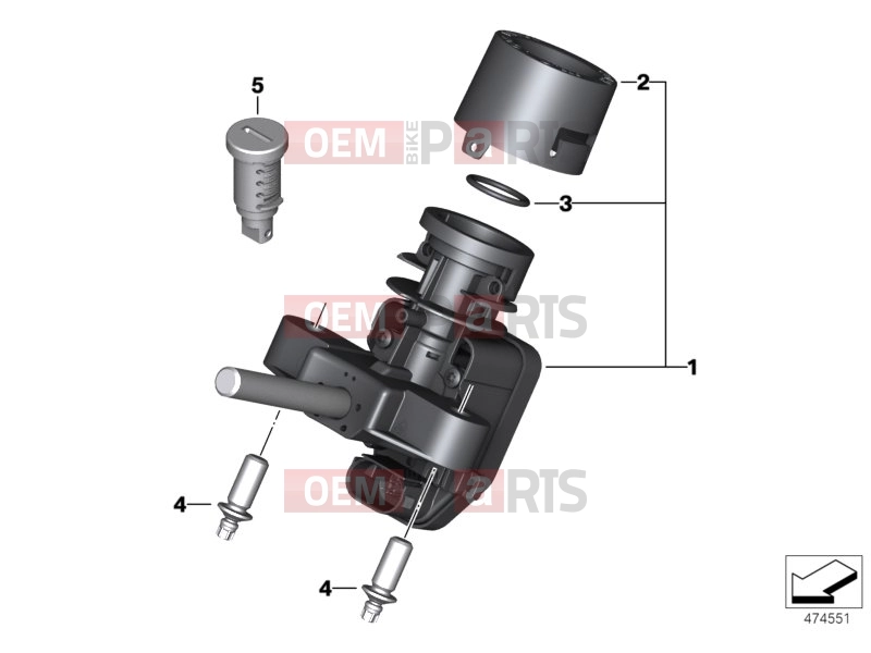 BMW Motorrad BMW 2017 C-Models C evolution (0C03) 51_0602 | Ignition/steering lock with EWS by code