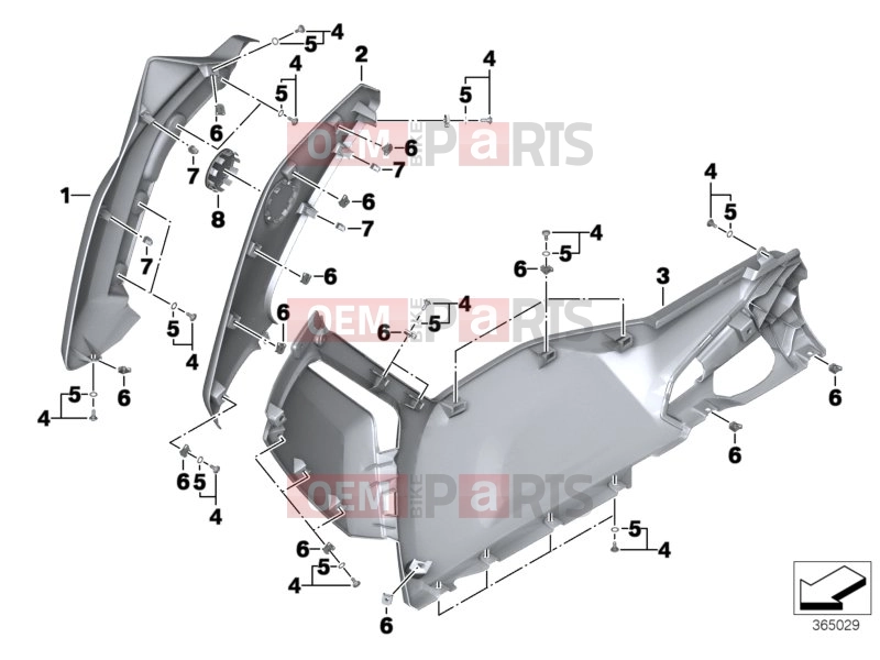 BMW Motorrad BMW 2018 C-Models C evolution (0C03) 46_1650 | Fairing, side section, front