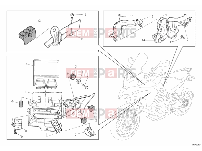 DUCATI 2014 Multistrada 1200 ABS ENGINE CONTROL UNIT » HANDLE BAR