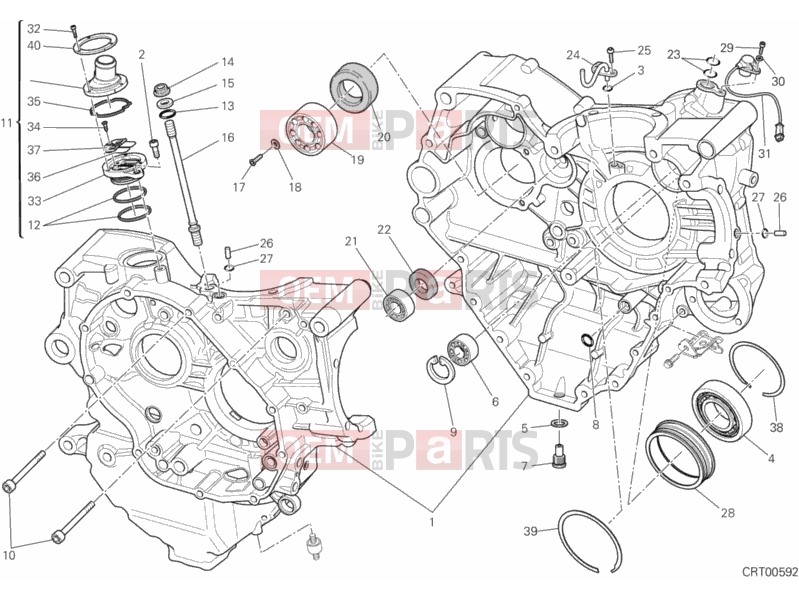 DUCATI 2014 Multistrada 1200 S GT CRANKCASE » ENGINE CASE