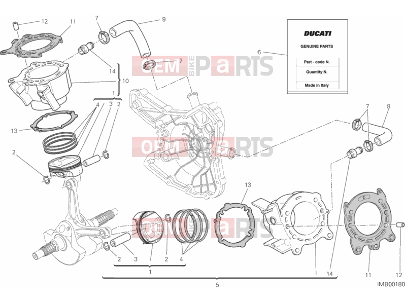 DUCATI 2014 Multistrada 1200 S GT CYLINDER - PISTON » ENGINE CASE