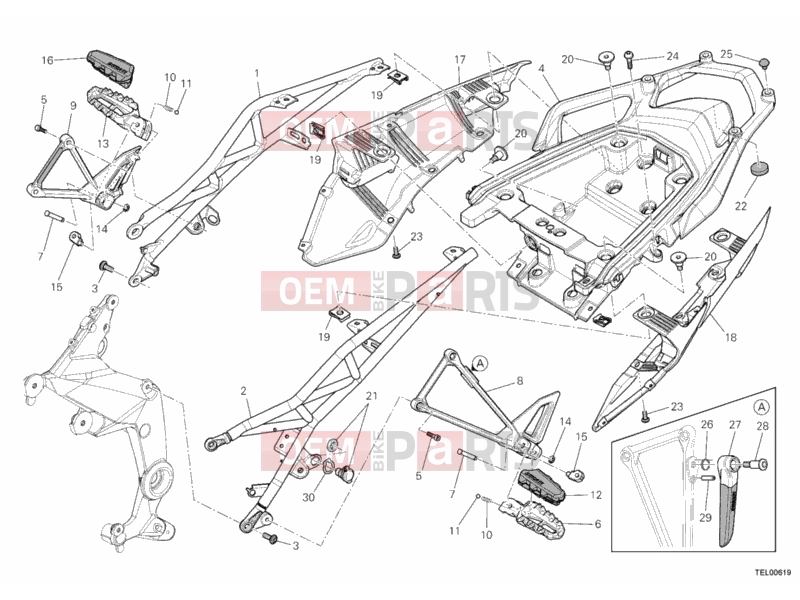 DUCATI 2014 Multistrada 1200 S Touring REAR FRAME COMP. » FRAME