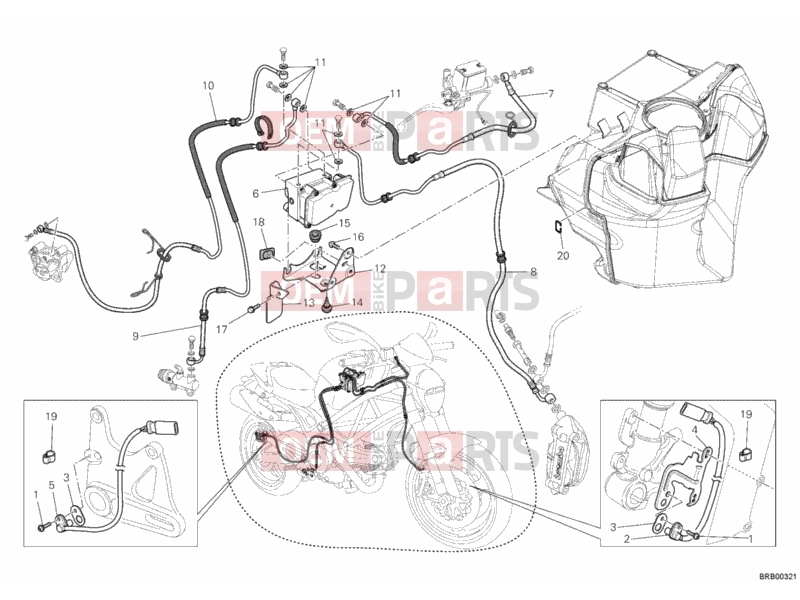 DUCATI 2014 Monster 659 ABS BRAKING SYSTEM ABS » BRAKING SYSTEM