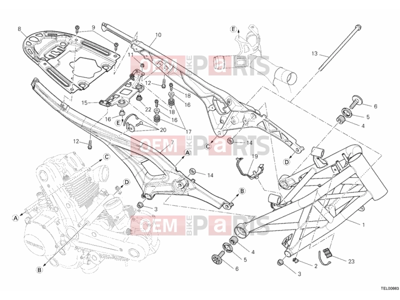 DUCATI 2014 Monster 696 ABS FRAME » FRAME