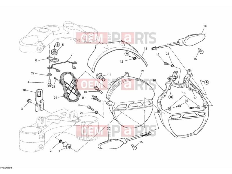 DUCATI 2014 Monster 696 ABS HEADLIGHT » LIGHTING SYSTEM