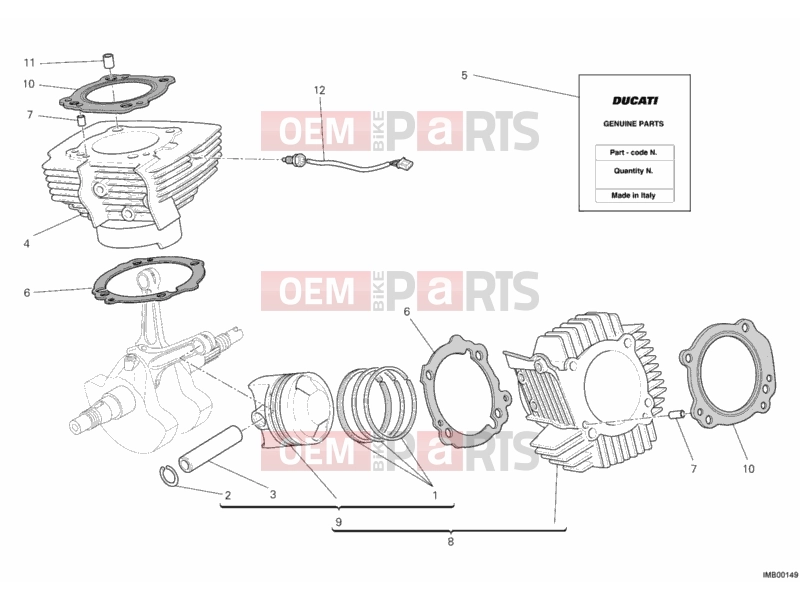 DUCATI 2014 Monster 795 CYLINDER - PISTON » ENGINE CASE