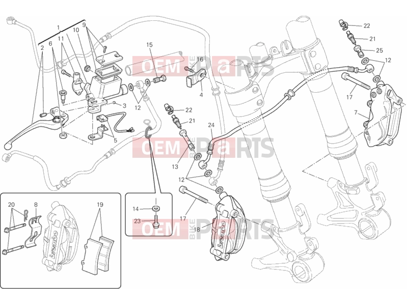 DUCATI 2014 Monster 795 ABS FRONT BRAKE SYSTEM » BRAKING SYSTEM