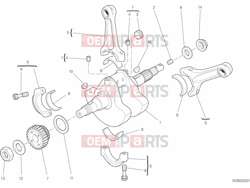 DUCATI 2014 Monster 795 ABS CRANKSHAFT » ENGINE CASE