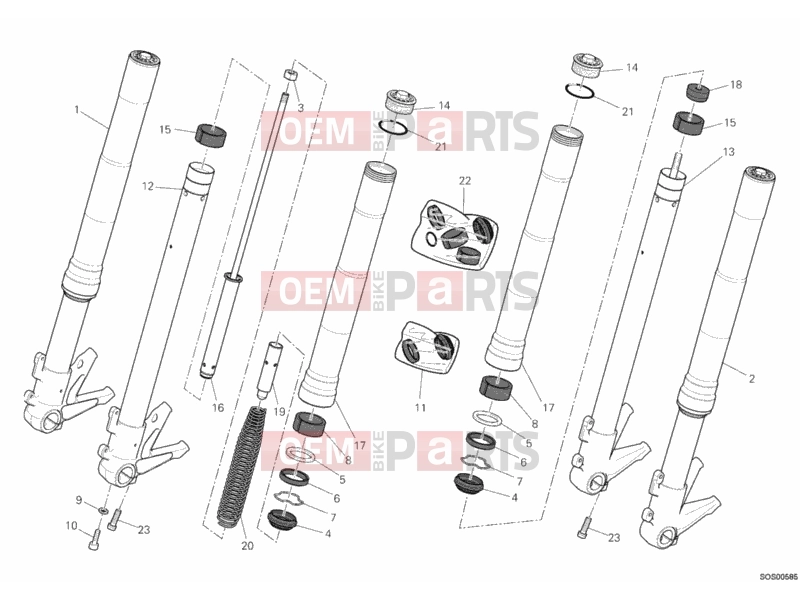 DUCATI 2014 Monster 796 ABS FRONT FORK » FRONT SUSPENSION