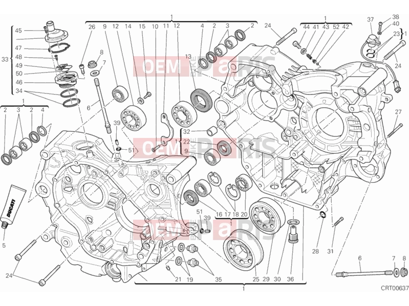 DUCATI 2014 Monster 796 ABS - DMT CRANKCASE » ENGINE CASE