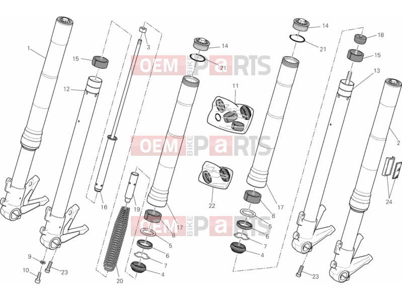 DUCATI 2014 Monster 796 - DMT 024 - FRONT FORK (2) » FRONT SUSPENSION