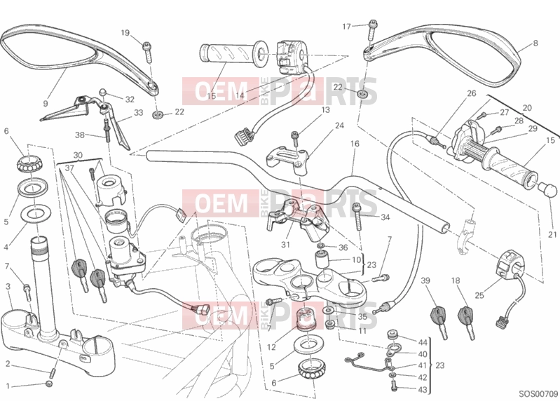 DUCATI 2014 Monster 796 - DMT HANDLEBAR » HANDLE BAR