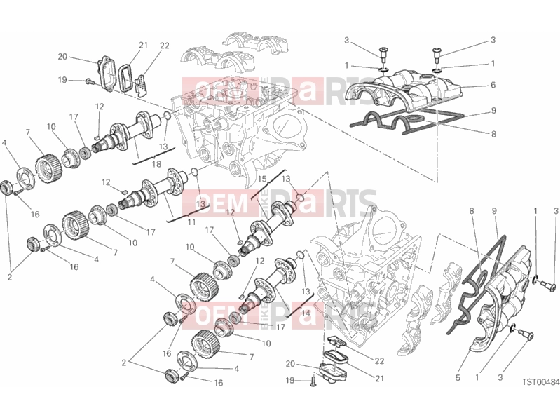 DUCATI 2014 HYPERMOTARD CYLINDER HEAD : TIMING SYSTEM » ENGINE CASE