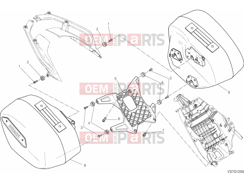 DUCATI 2014 HYPERSTRADA SIDE PANNIERS » ACCESSORIES