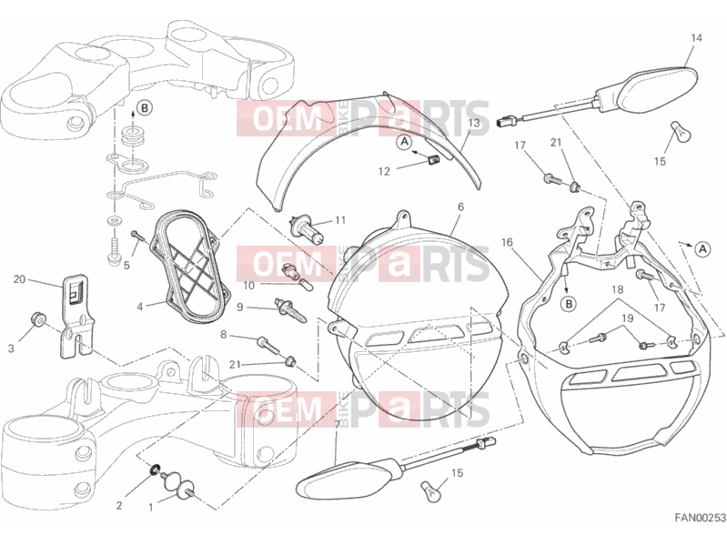 DUCATI 2013 Monster 1100 EVO ABS 022 - HEADLIGHT » LIGHTING SYSTEM