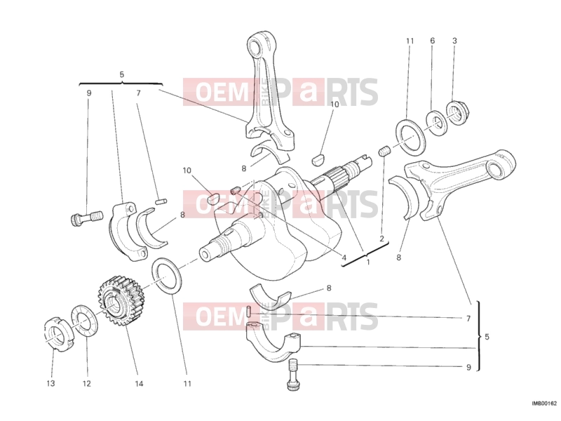 DUCATI 2013 Monster 1100 EVO ABS CRANKSHAFT » ENGINE CASE