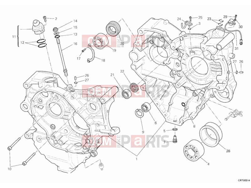 DUCATI 2013 Multistrada 1200 ABS CRANKCASE » ENGINE CASE
