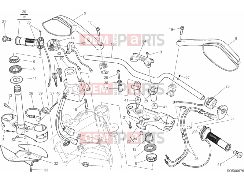DUCATI 2013 Multistrada 1200 S GT HANDLEBAR » HANDLE BAR