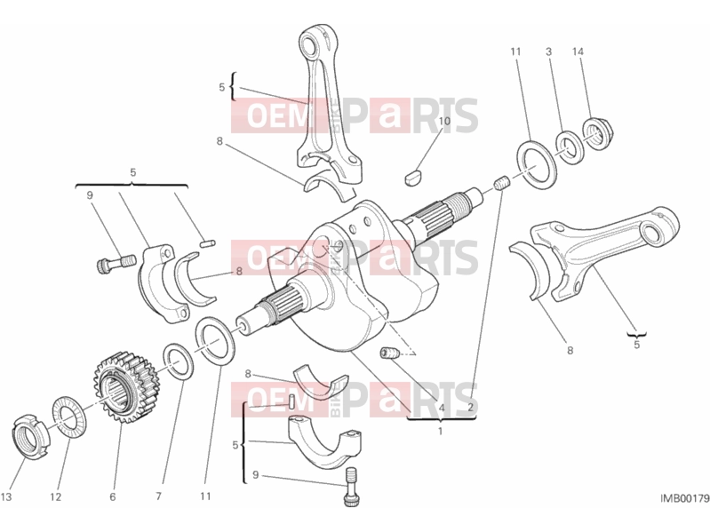 DUCATI 2013 Multistrada 1200 S GT CRANKSHAFT » ENGINE CASE