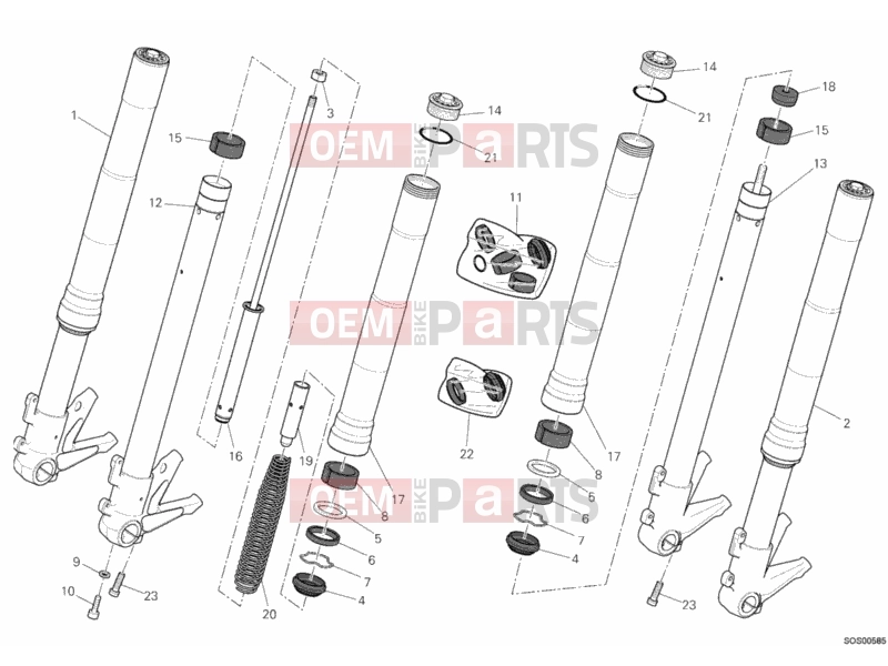 DUCATI 2013 Monster 659 FRONT FORK » FRONT SUSPENSION