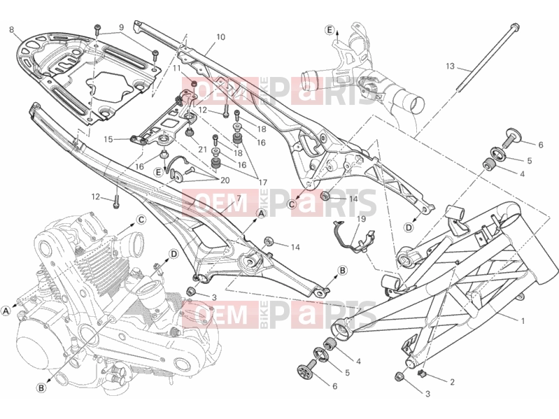DUCATI 2013 Monster 696 ANNIVERSARY FRAME » FRAME