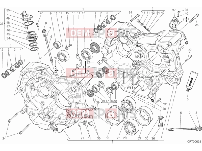 DUCATI 2013 Monster 696 ANNIVERSARY CRANKCASE » ENGINE CASE
