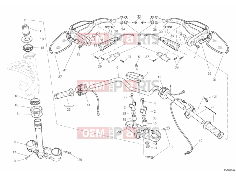 DUCATI 2013 Hypermotard 796 HANDLEBAR » HANDLE BAR