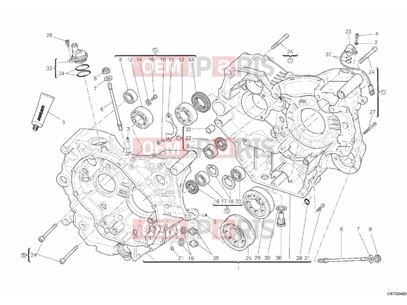 DUCATI 2013 Hypermotard 796 CRANKCASE » ENGINE CASE