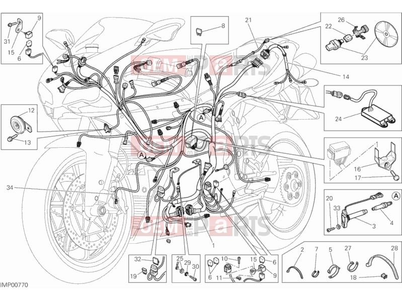 DUCATI 2013 Superbike 848 EVO Corse SE WIRING HARNESS » WIRING