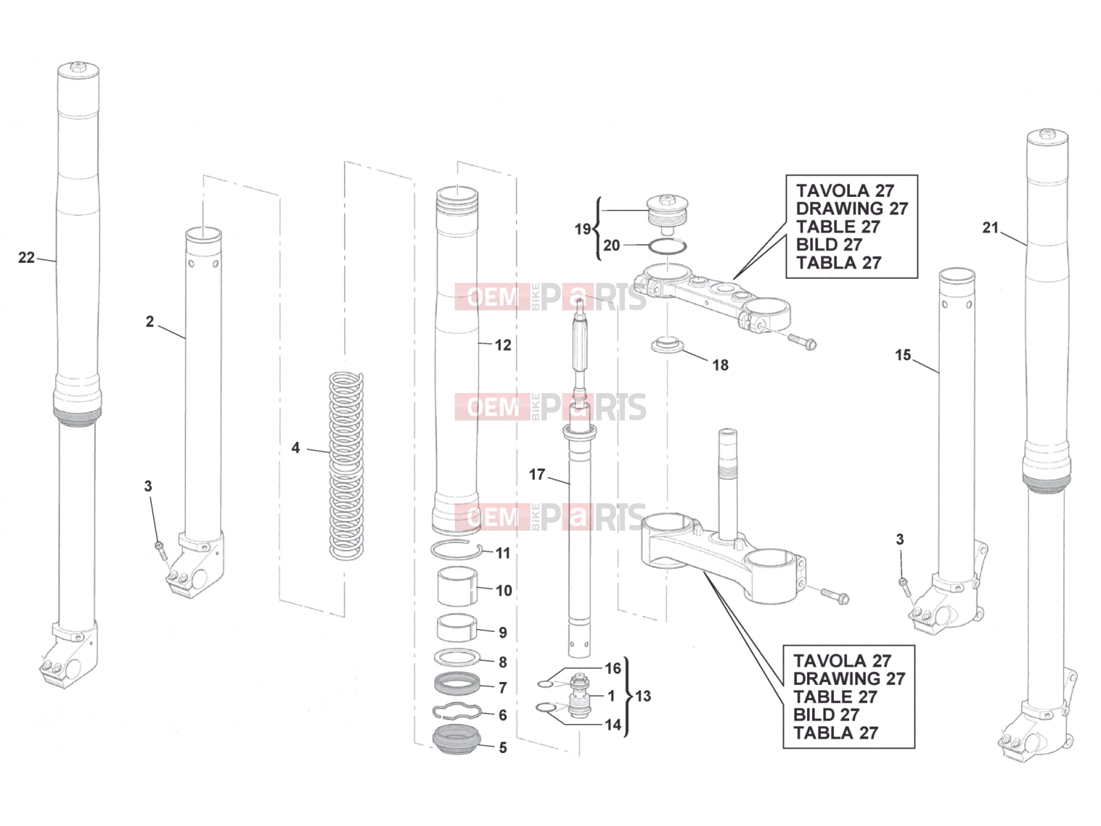 HUSQVARNA 2014 Offroad TE 449-511 FRONT FORK ASSEMBLY