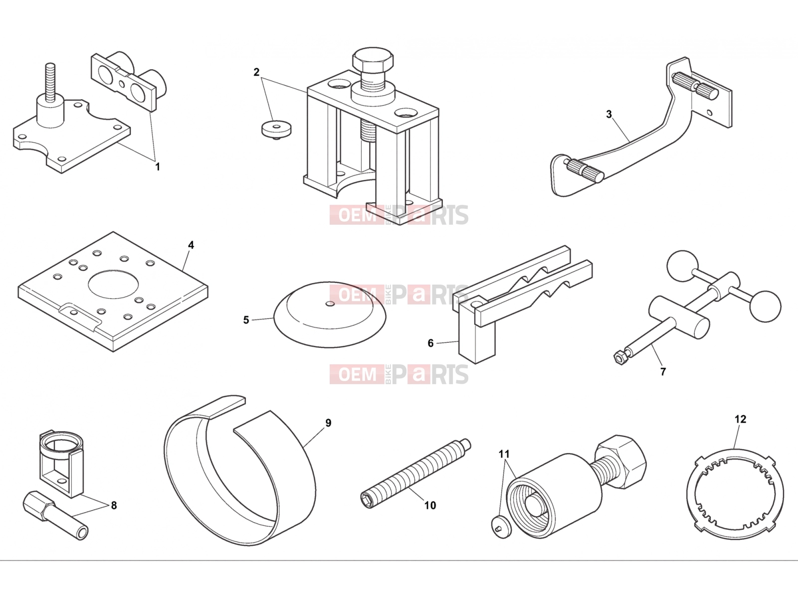 HUSQVARNA 2013 TR 650 TERRA-STRADA WORKSHOP TOOLS