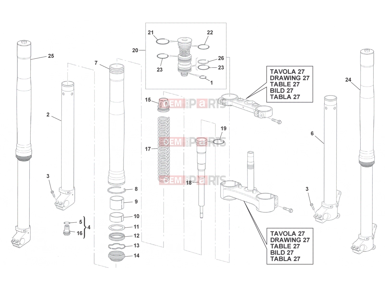 HUSQVARNA 2013 TXC 511 FRONT FORK ASSEMBLY
