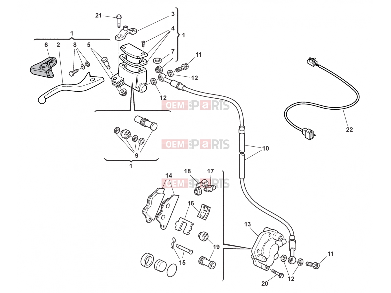 HUSQVARNA 2013 TE 449-511 FRONT BRAKE SYSTEM