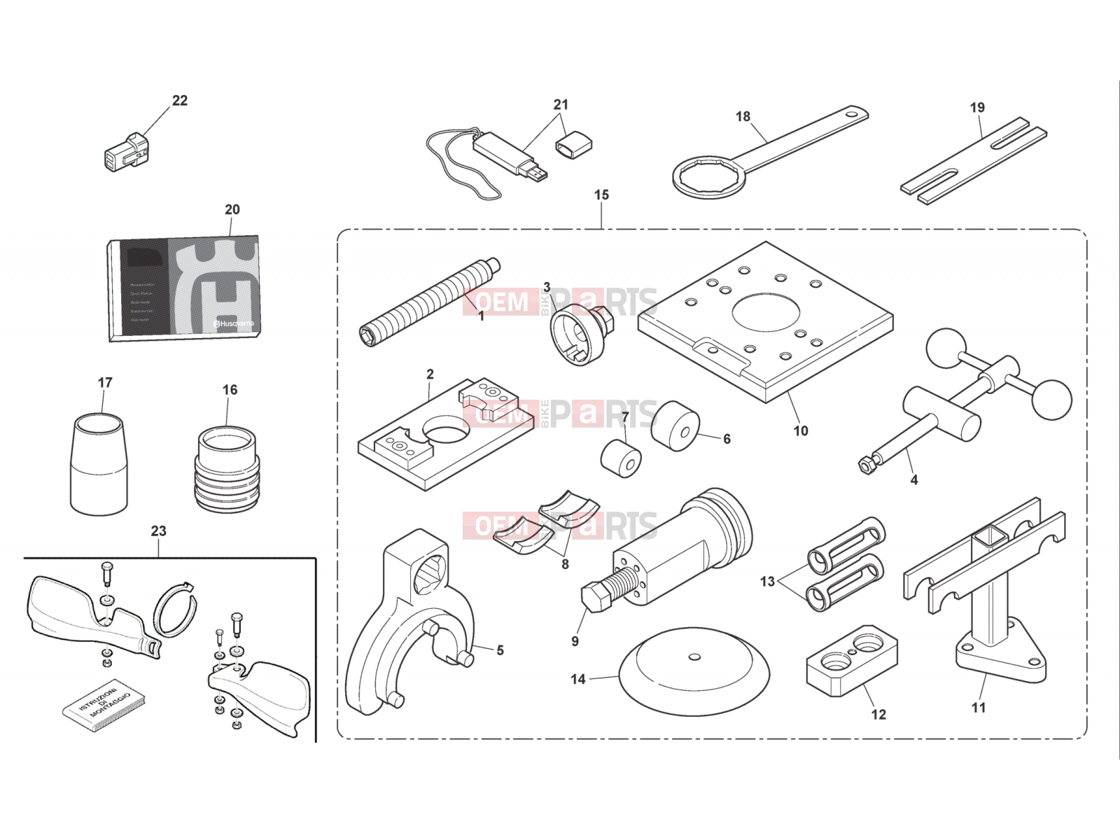 HUSQVARNA 2013 TE 449-511 EQUIPMENT & TOOLS