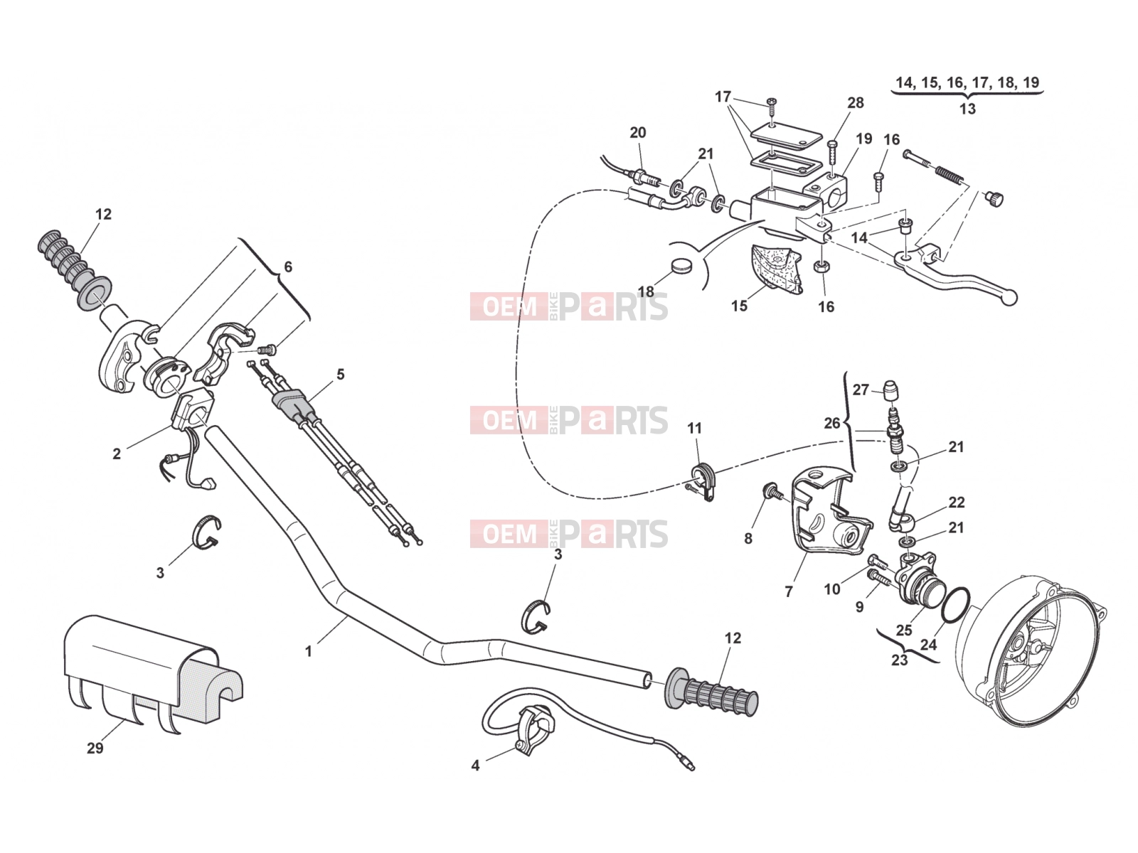 HUSQVARNA 2013 TC 449 HANDLEBAR