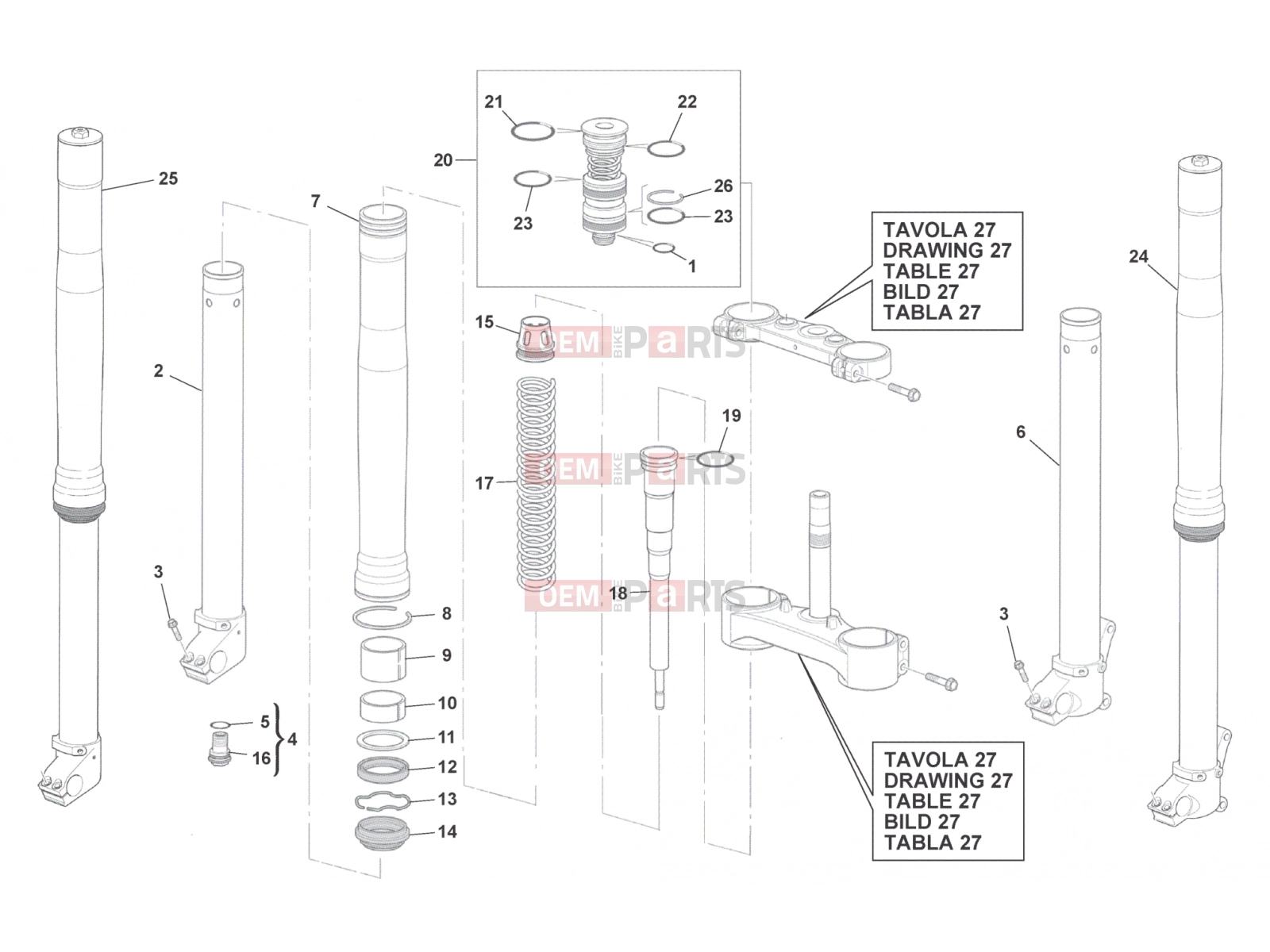 HUSQVARNA 2013 TC 449 FRONT FORK ASSEMBLY