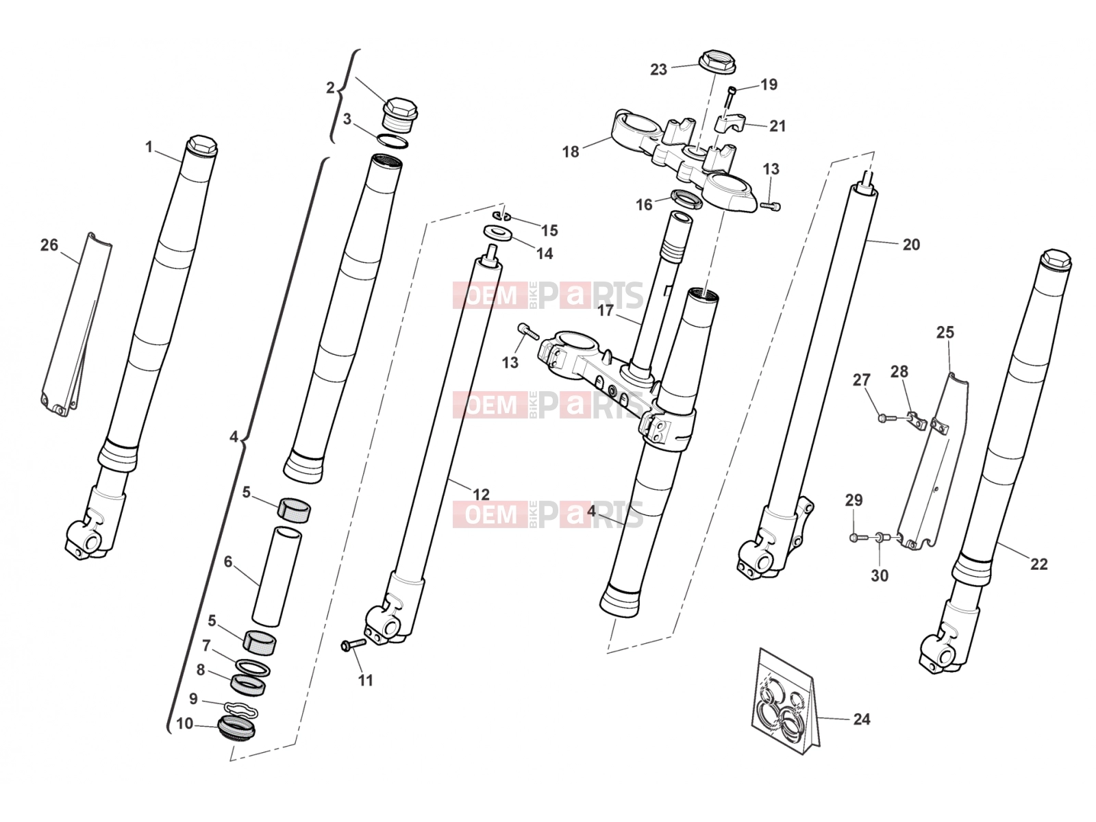 HUSQVARNA 2013 TE-SMR 125 FRONT FORK ASSEMBLY