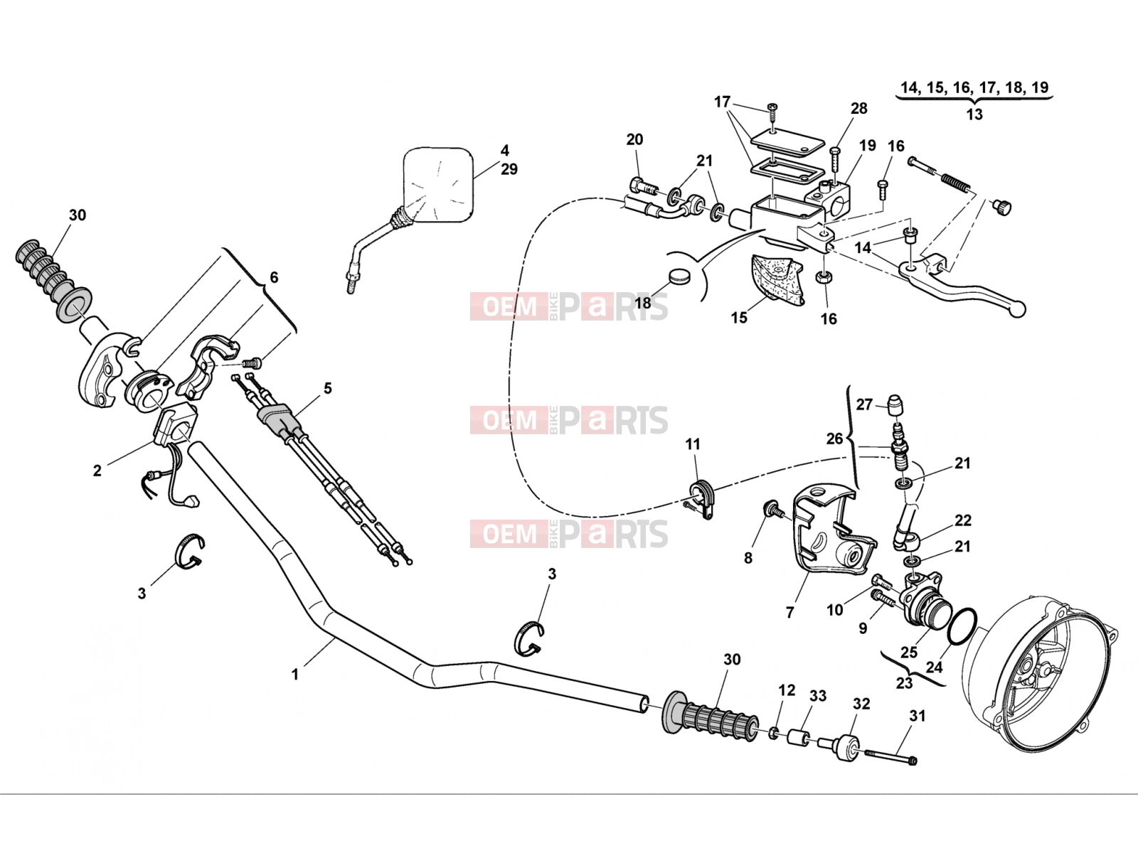 HUSQVARNA 2012 SMR 511 HANDLEBAR