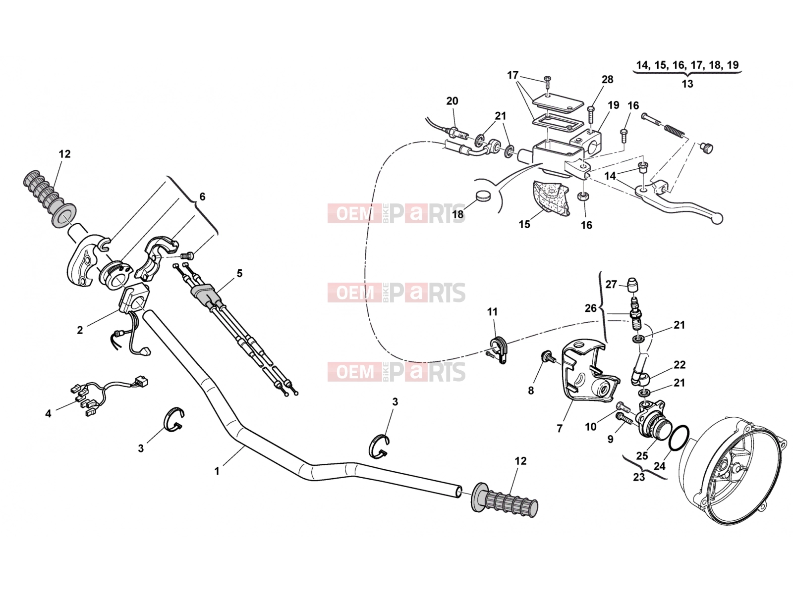 HUSQVARNA 2012 TXC 449-511 HANDLEBAR