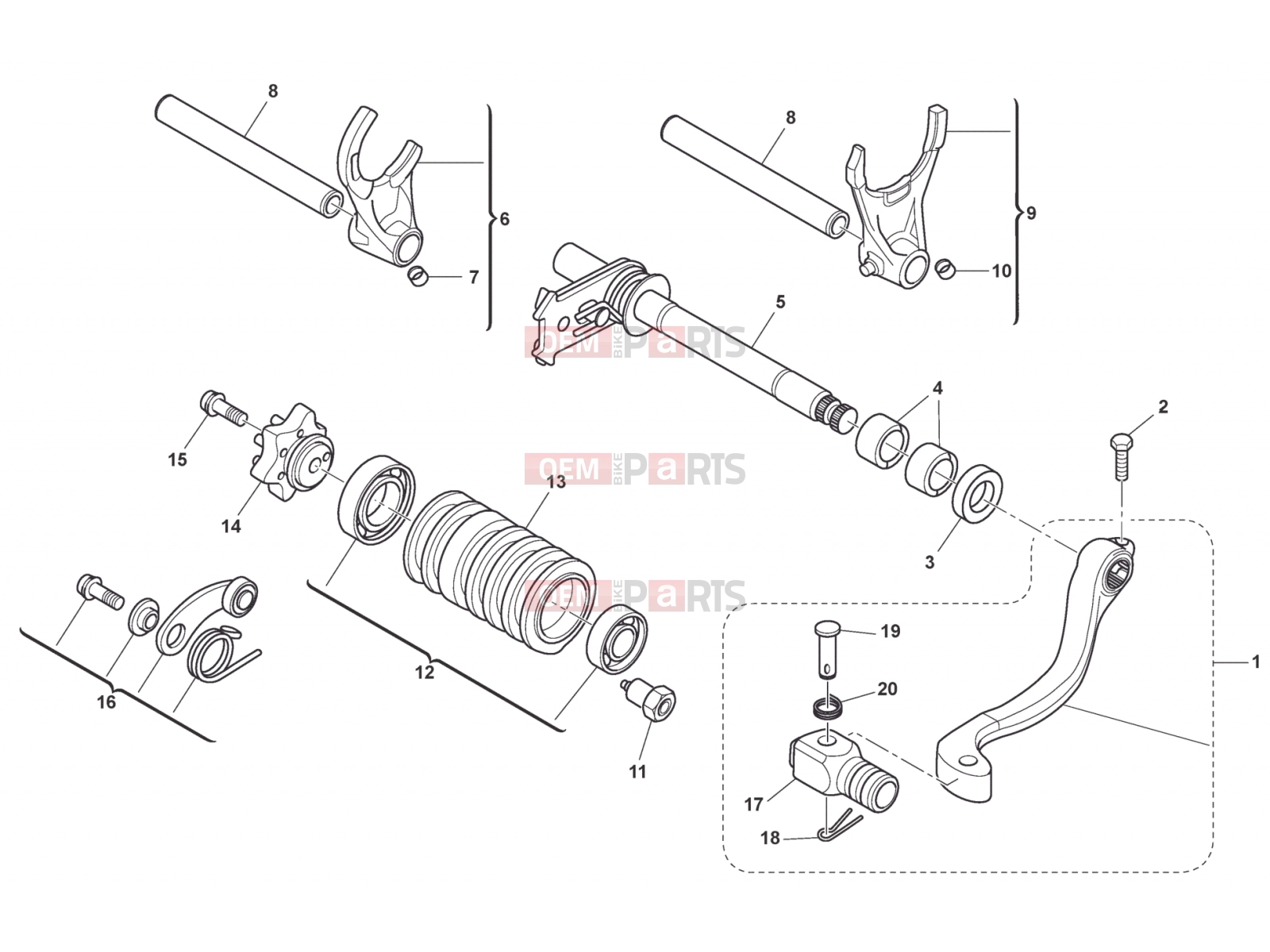 HUSQVARNA 2012 TC 449 GEAR SHIFT