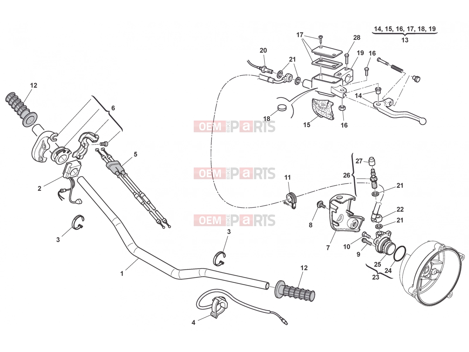 HUSQVARNA 2012 TC 449 HANDLEBAR