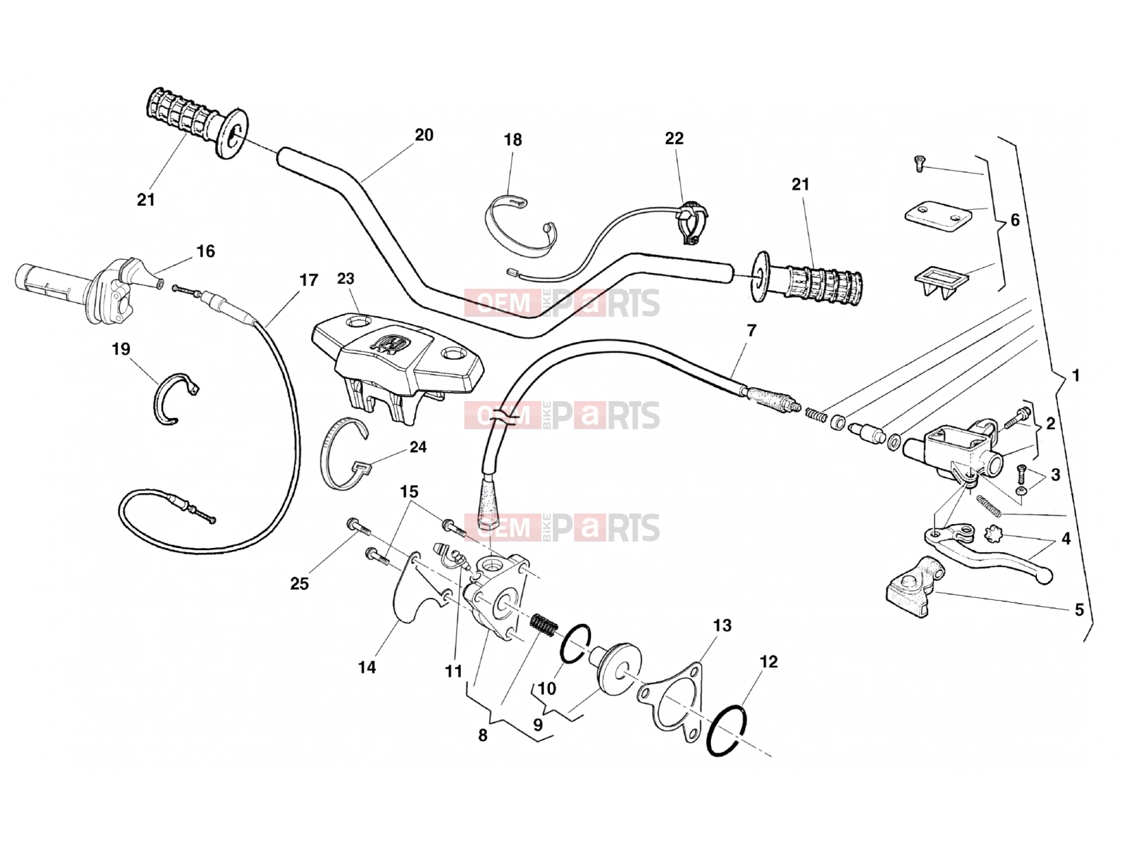 HUSQVARNA 2012 CR 65 HANDLEBAR