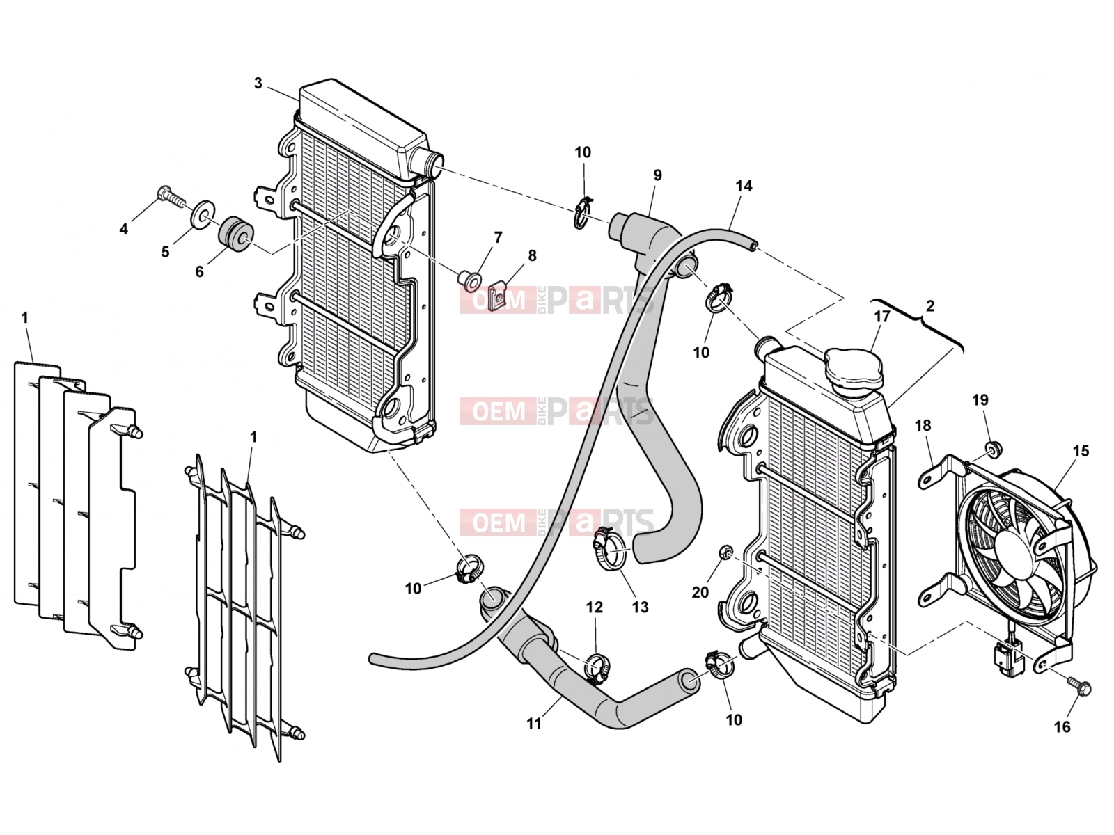 HUSQVARNA 2011 TE 449-511 COOLING SYSTEM