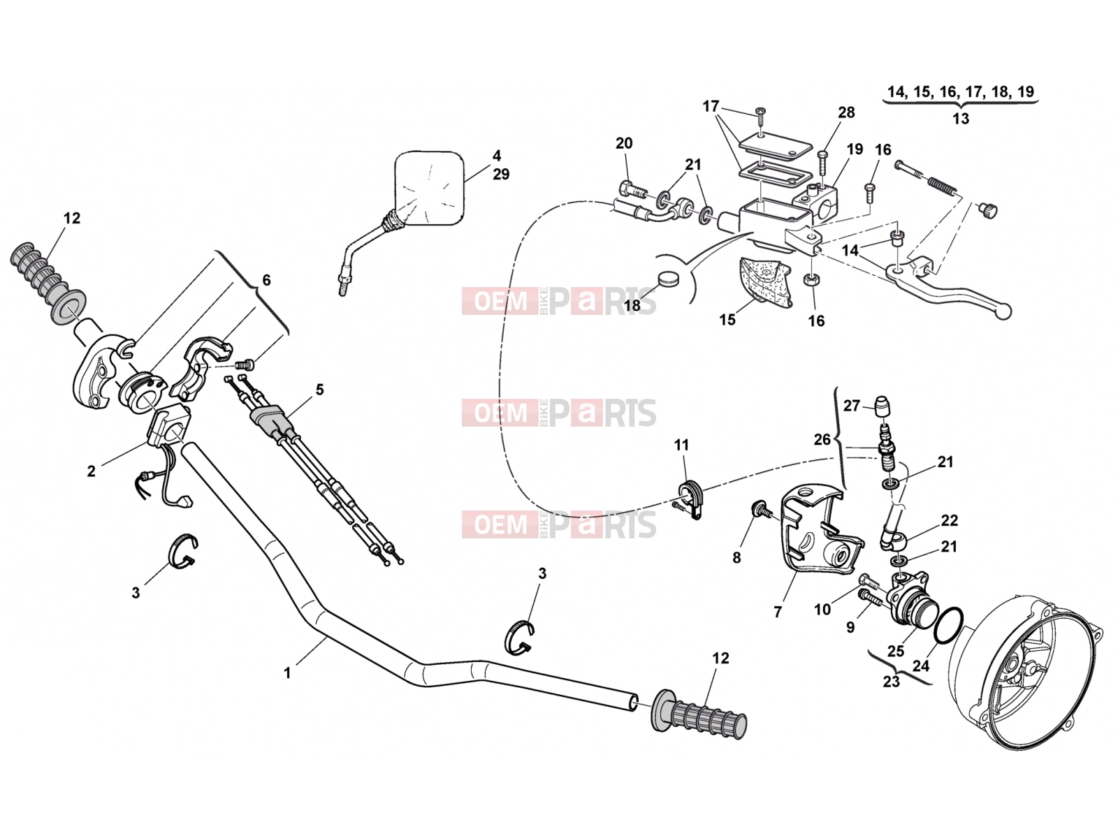 HUSQVARNA 2011 TE 449-511 HANDLEBAR