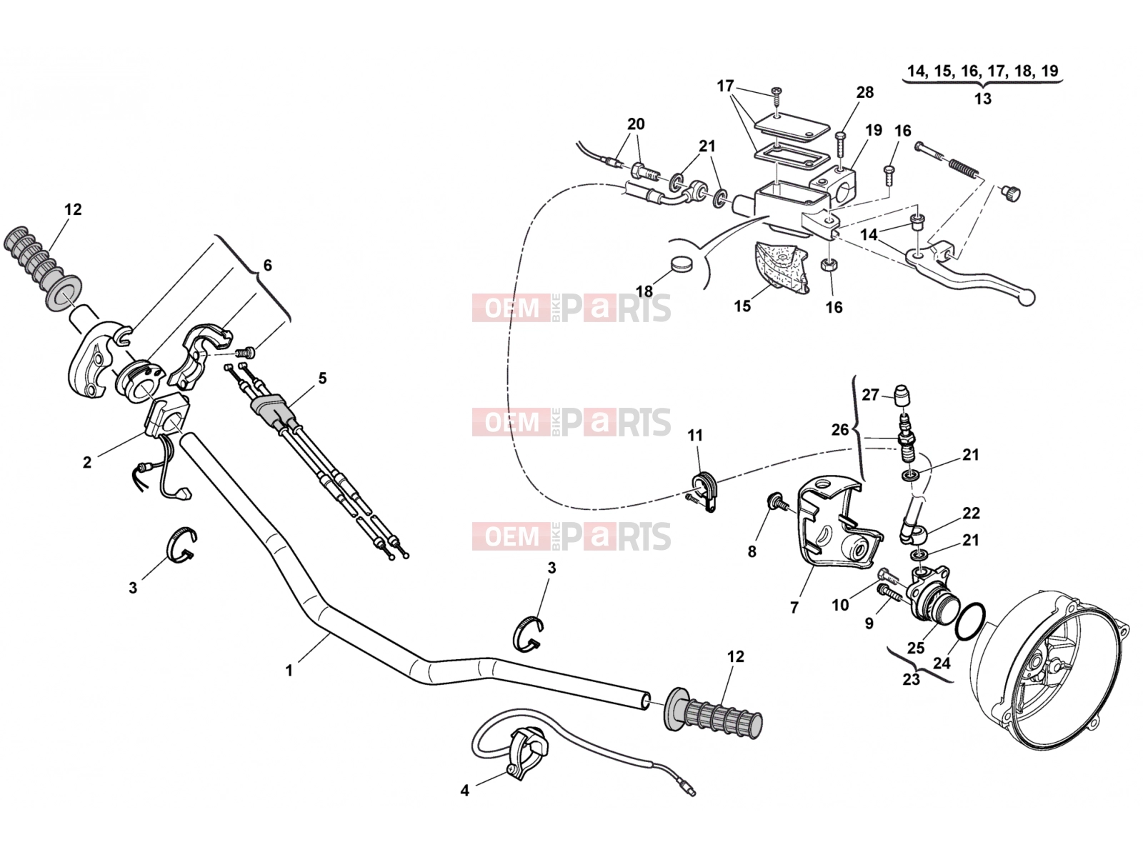 HUSQVARNA 2011 TC 449 HANDLEBAR
