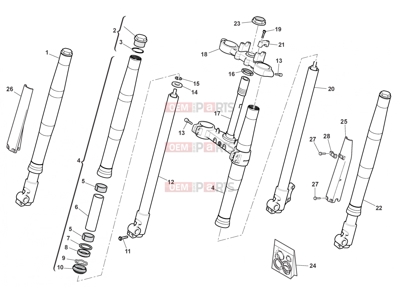 HUSQVARNA 2011 SMR-TE 125 FRONT FORK ASSEMBLY